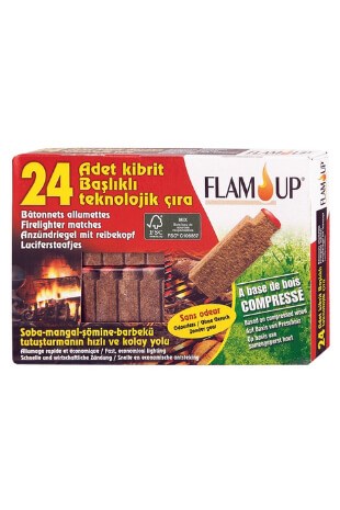 Flam Up Kibrit Başlıklı Teknolojik Çıra 24'Lü